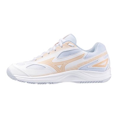 Zapatillas Balonmano Mizuno Stealth Star 2 JR. Hombre Blancos / Naranjas Claro / Azules Claro - Chi